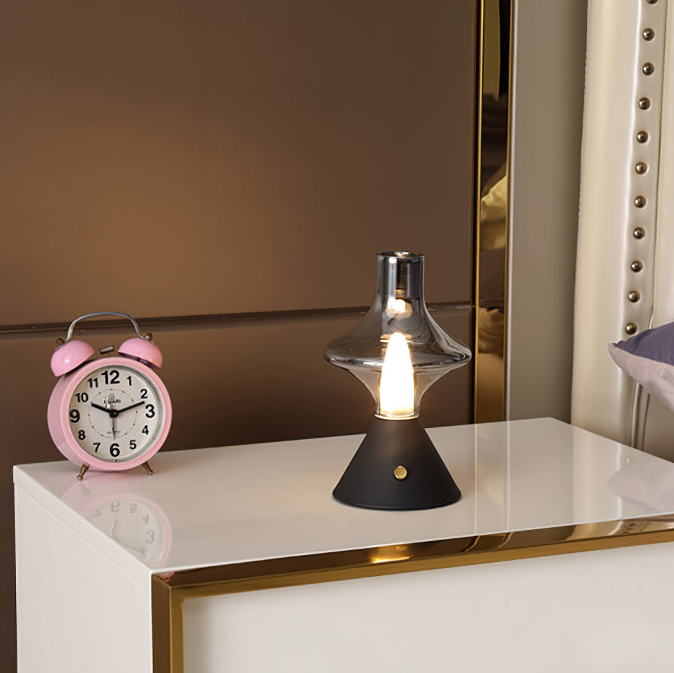 Vintage Table Lamp Glass Hourglass Design - Product detail 20