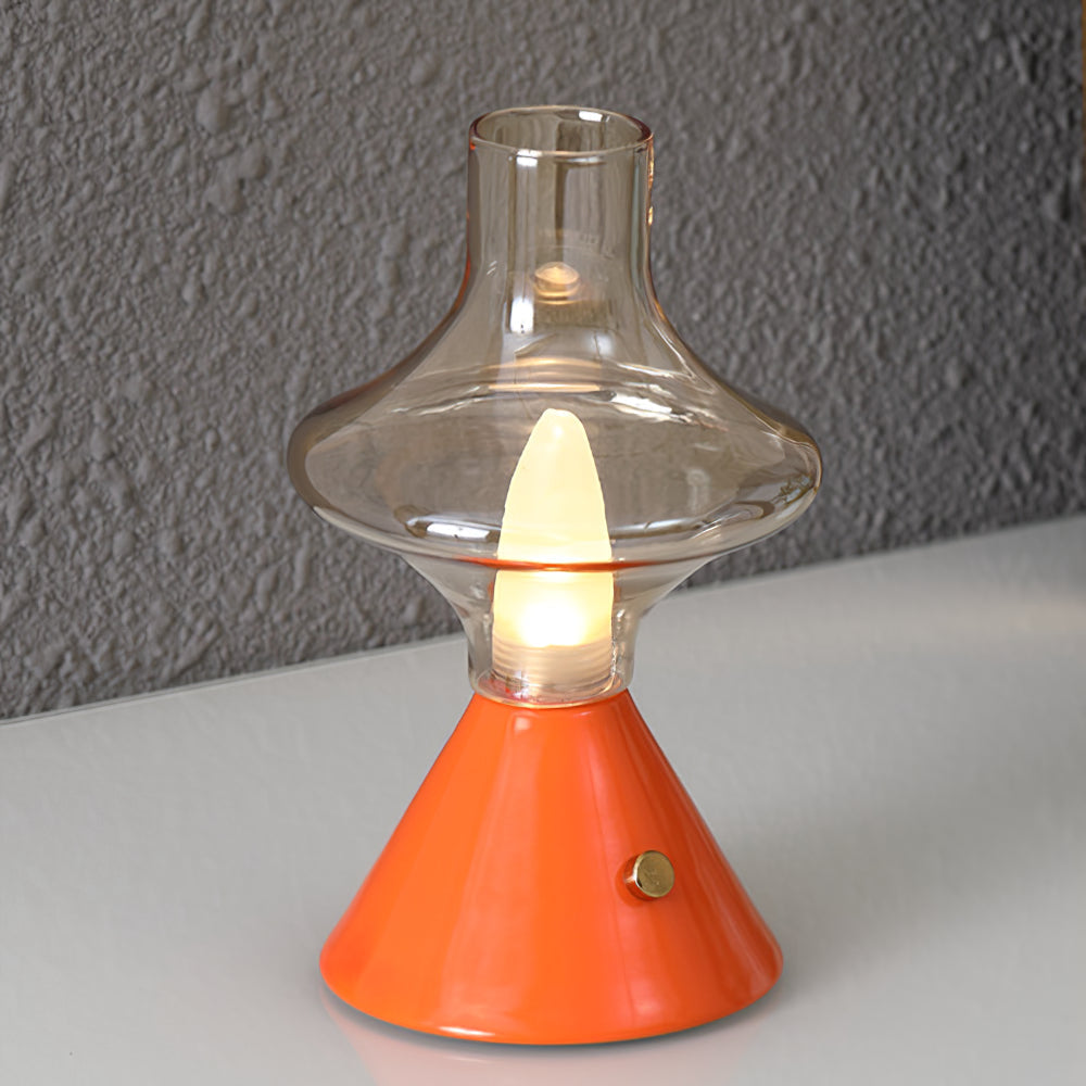 Vintage Table Lamp Glass Hourglass Design - Product detail 31