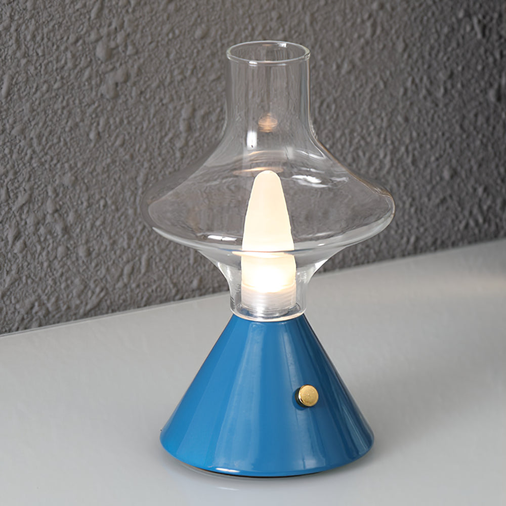 Vintage Table Lamp Glass Hourglass Design - Product detail 30