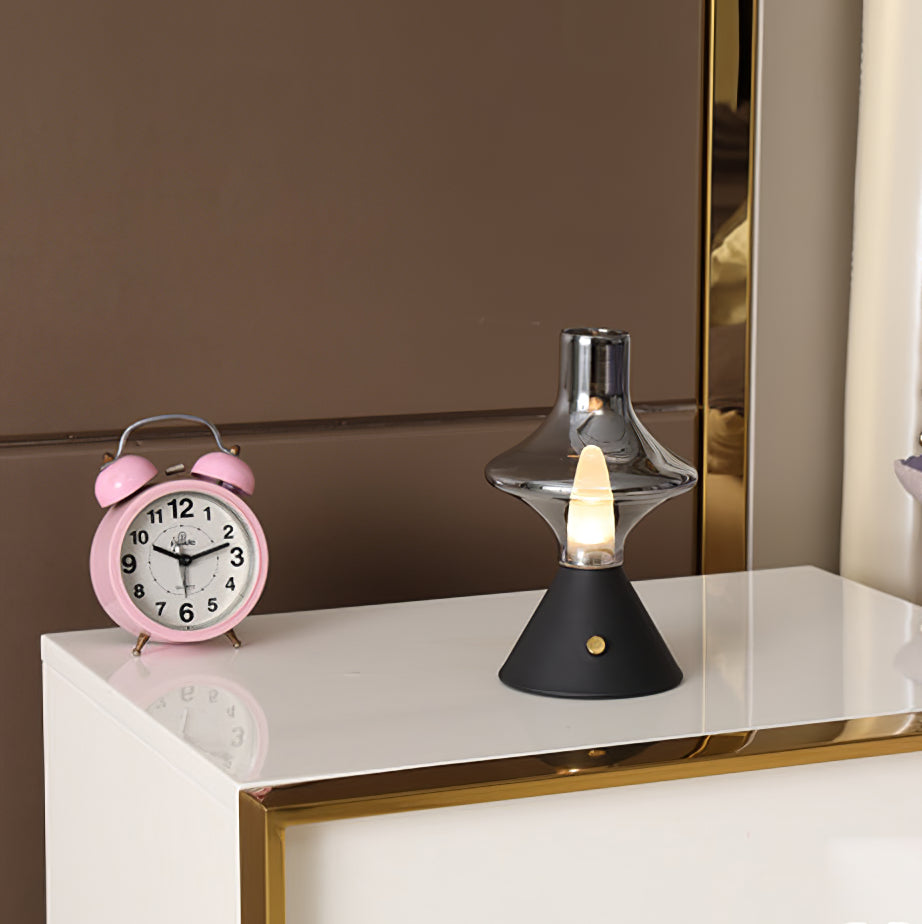 Vintage Table Lamp Glass Hourglass Design - Product detail 27