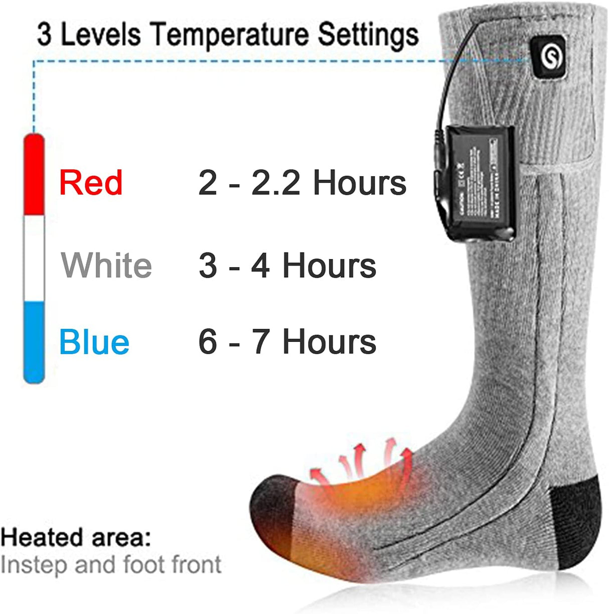 Rechargeable Heated Socks Premium Battery Powered Winter Warmth - Product detail 4