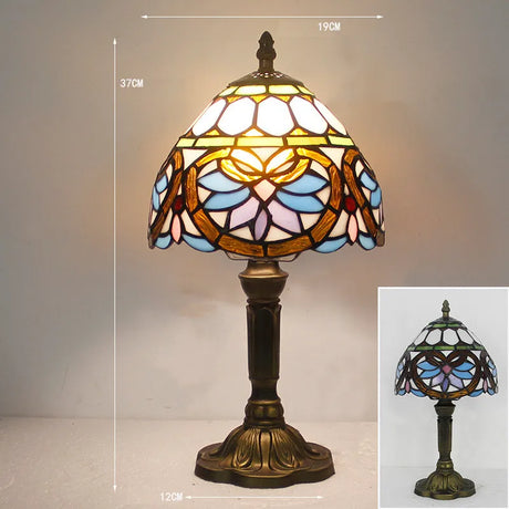 Floral Table Lamp  Stained Glass Sunflower Design - Product detail 12