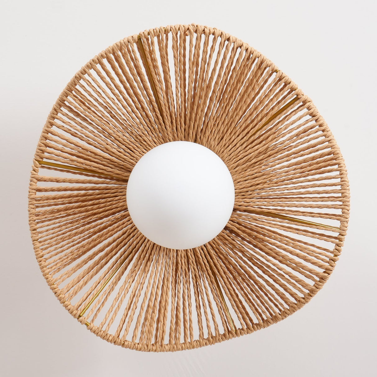 Modern Hemp Ceiling Light Natural Woven Wing Design - Product detail 22