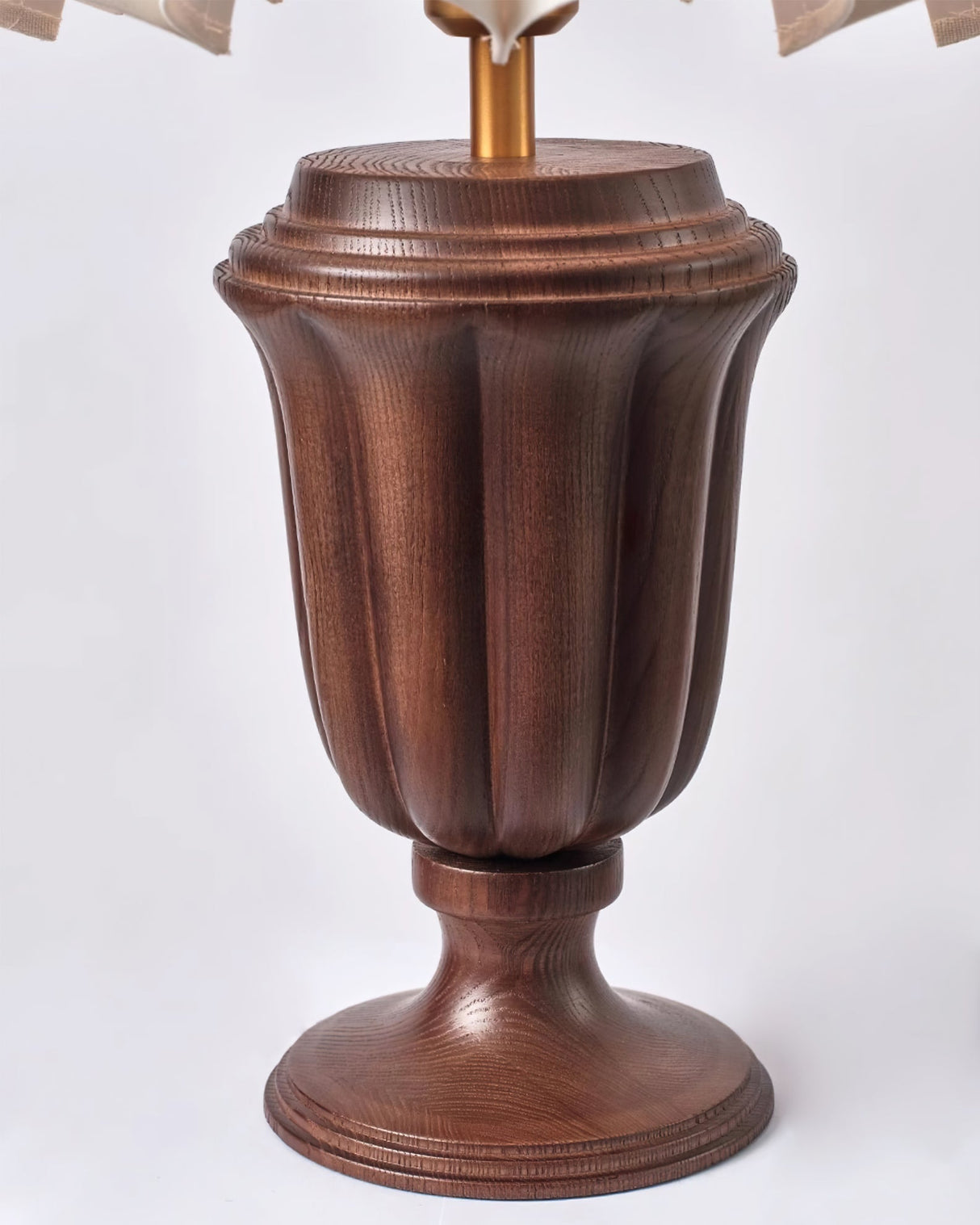 Classic Table Lamp Pleated Wood Base With Fabric Shade - Product detail 8