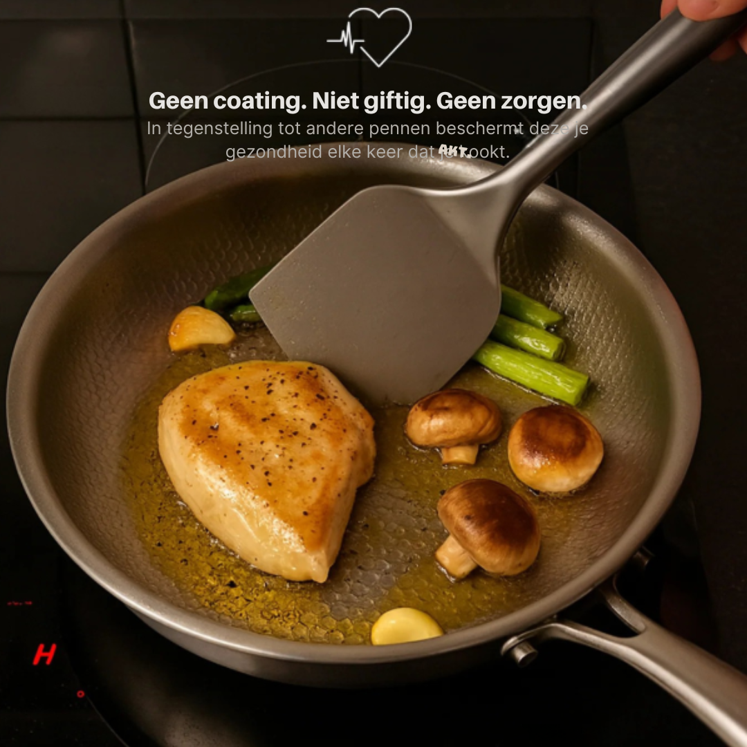 Titanium Cookware Set PFAS-Free Hammered Pan with Utensils Bundle - Product detail 8