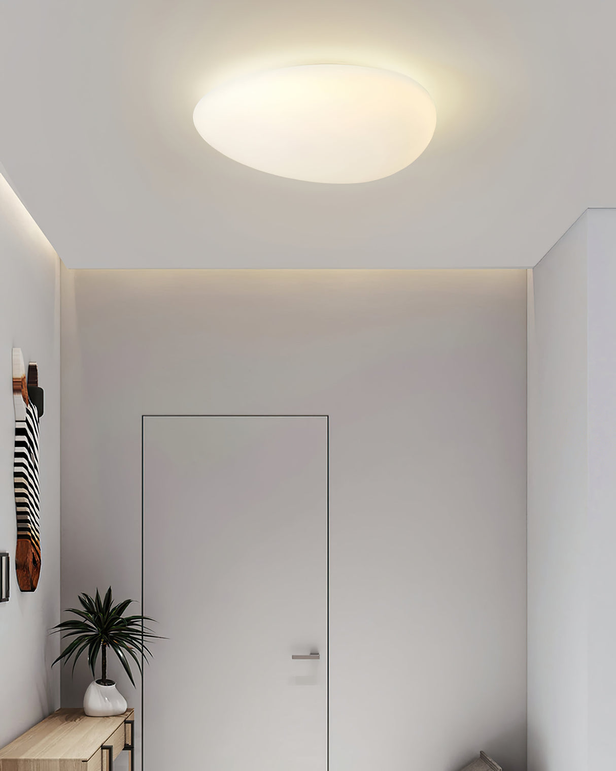 Modern LED Ceiling Light Minimalist White Oval Design - Product detail 8