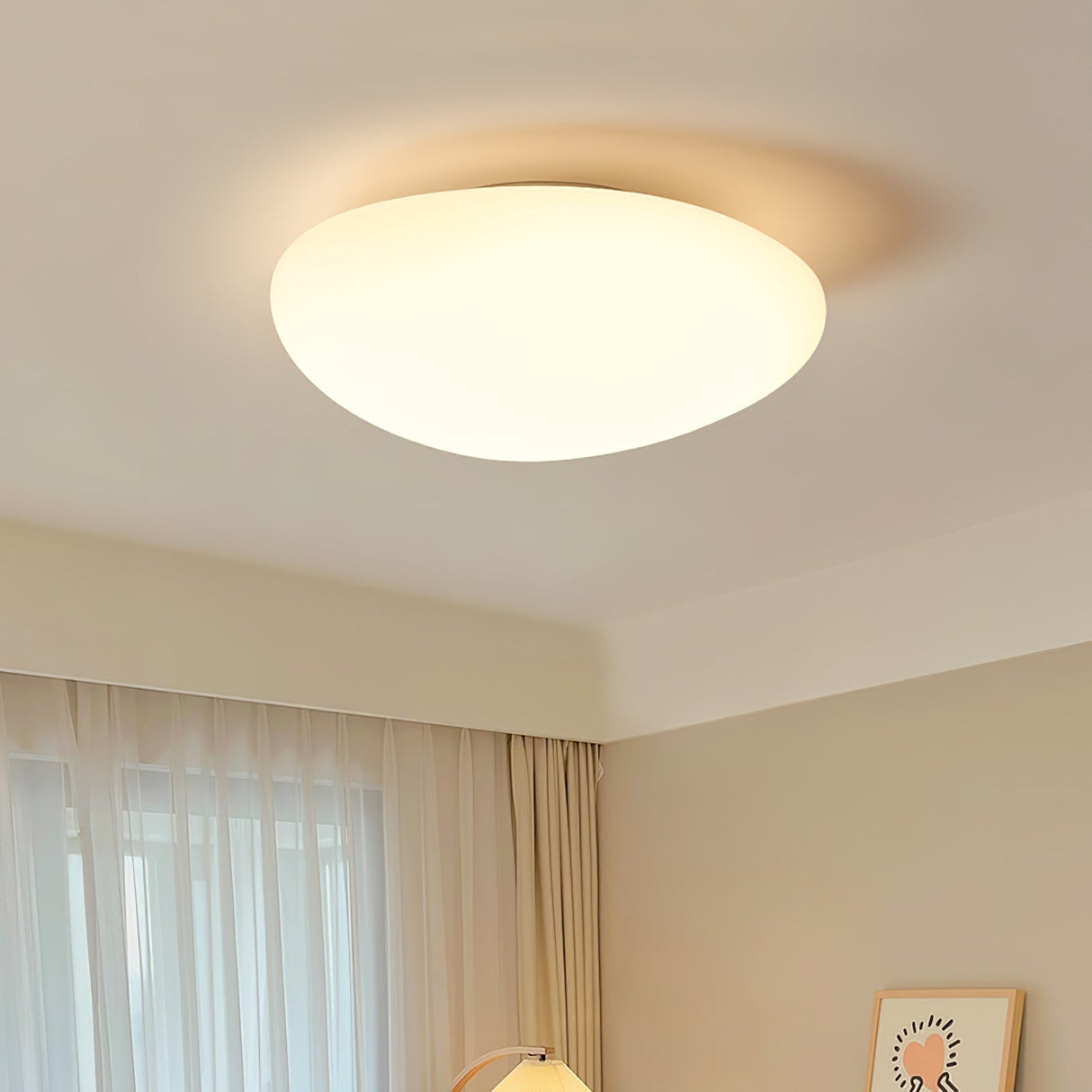 Modern LED Ceiling Light Minimalist White Oval Design - Product detail 5