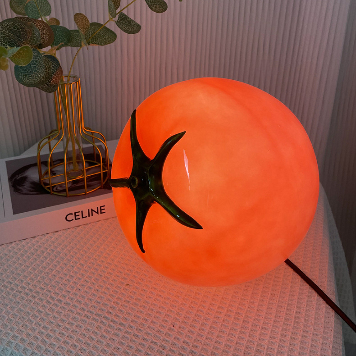 Tomato Table Lamp Modern Food-Inspired LED Design - Product showcase