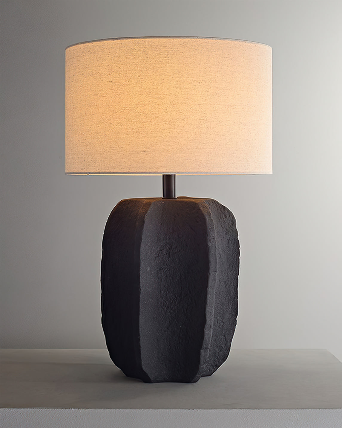 Modern Ceramic Table Lamp Ribbed Base Design - Product detail 21