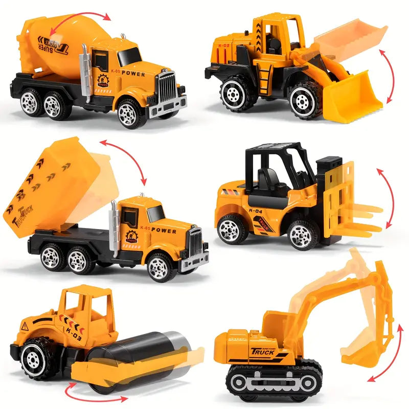 Construction Vehicle Toy Set Interactive Play Mat And Storage Case - Detailed view