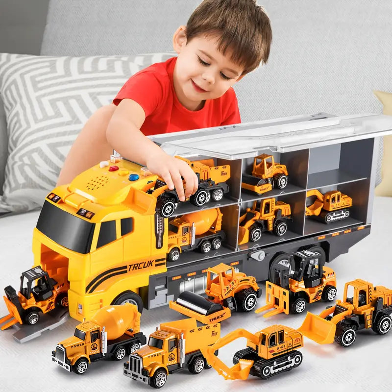 Construction Vehicle Toy Set Interactive Play Mat And Storage Case - Product detail 5