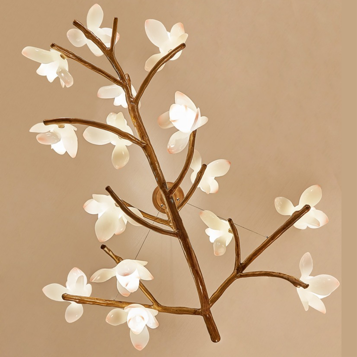 Branch Chandelier Organic Glass Flower LED Design - Product detail 5