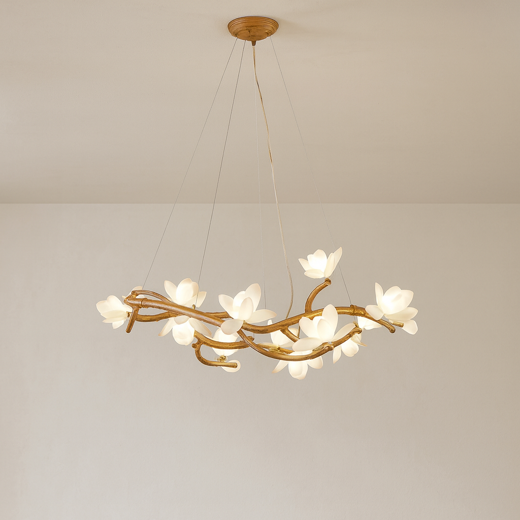 Branch Chandelier Organic Glass Flower LED Design - Product detail 6