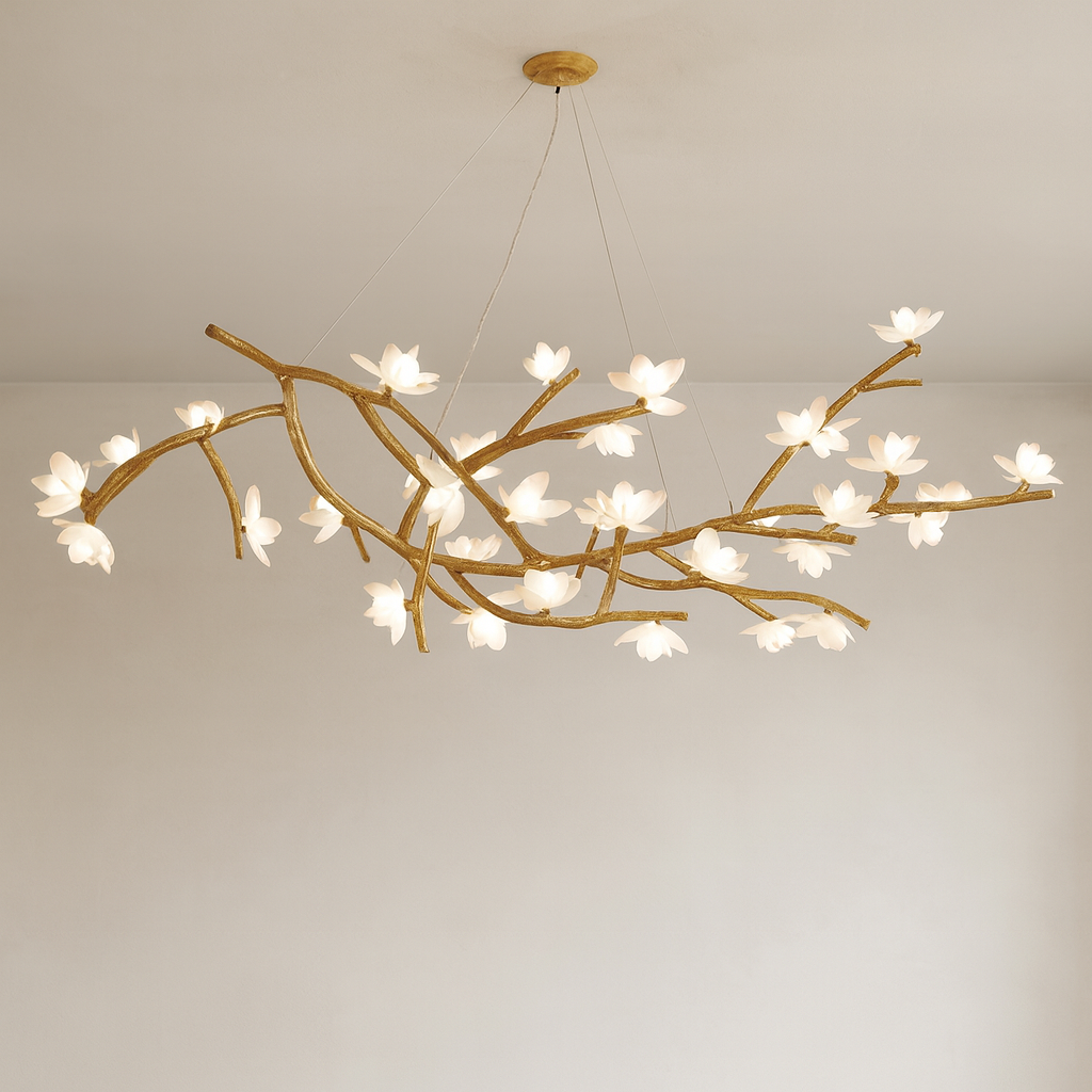 Branch Chandelier Organic Glass Flower LED Design - Product detail 7