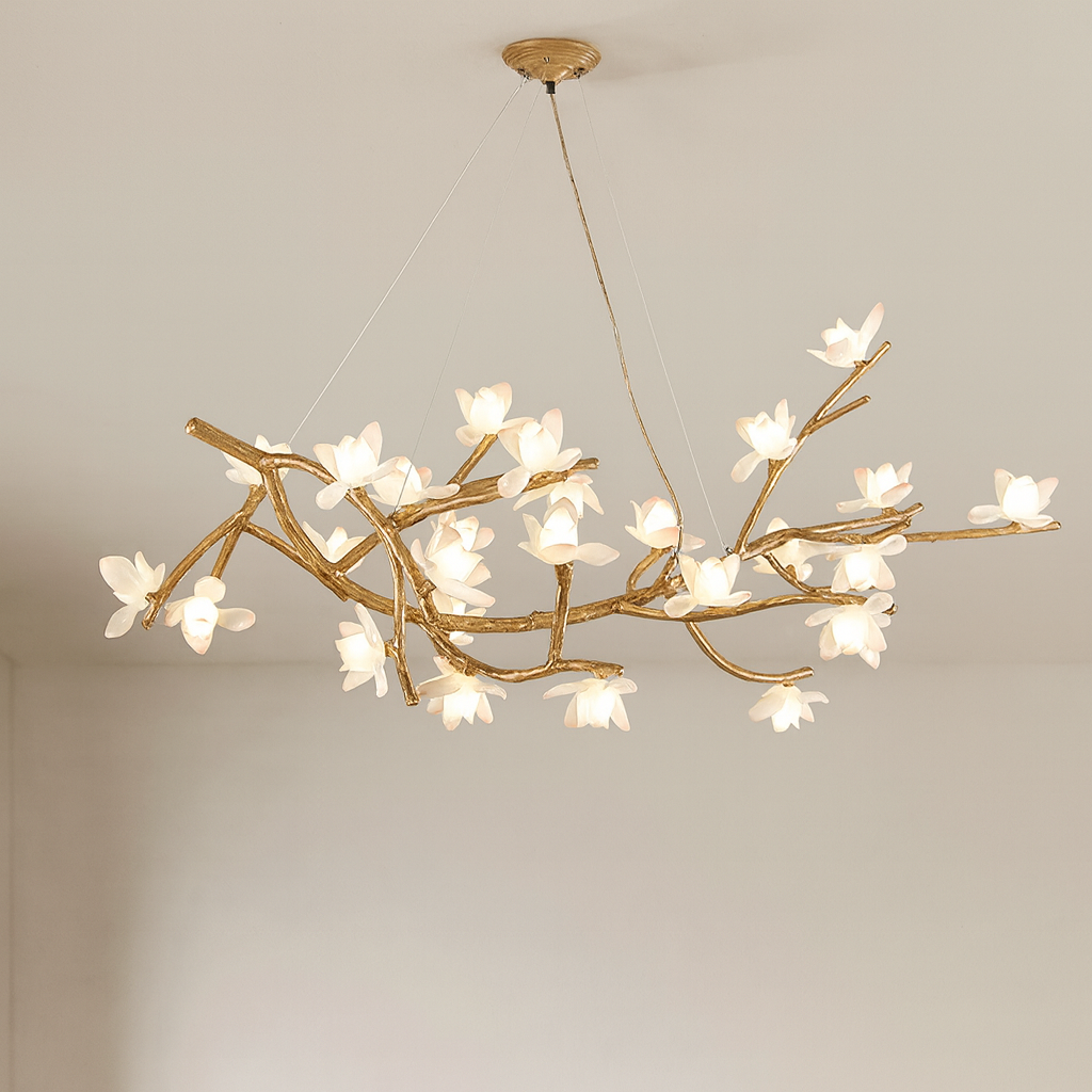 Branch Chandelier Organic Glass Flower LED Design - Product detail 8