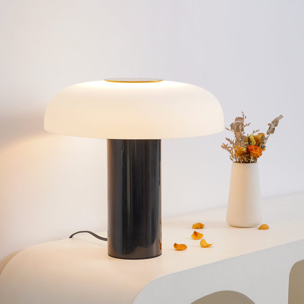 Modern Table Lamp Black Marble Glass Design - Product detail 10