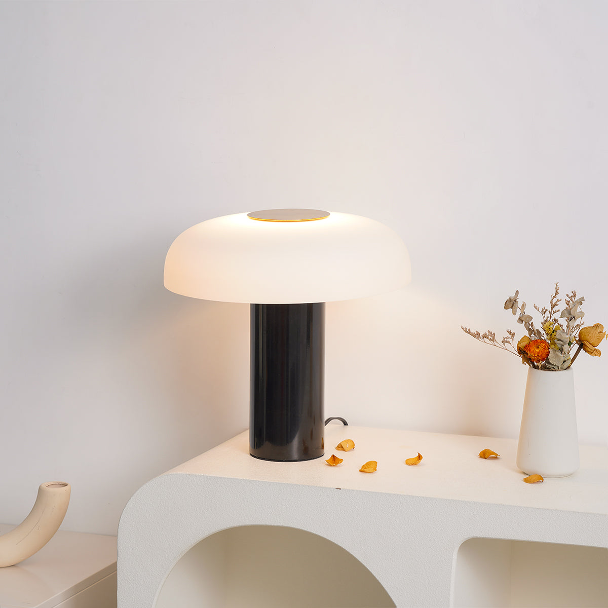 Modern Table Lamp Black Marble Glass Design - Product detail 11