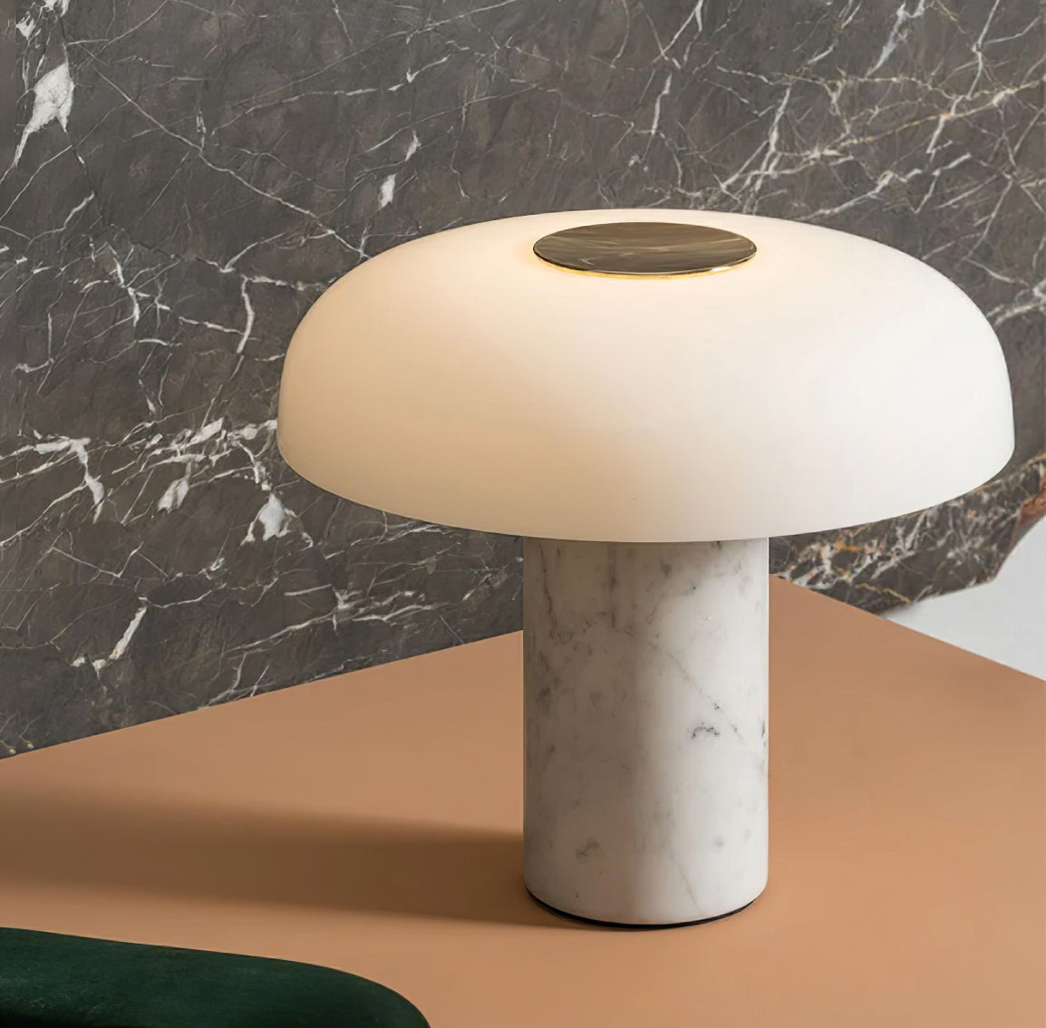 Modern Table Lamp Black Marble Glass Design - Product detail 4