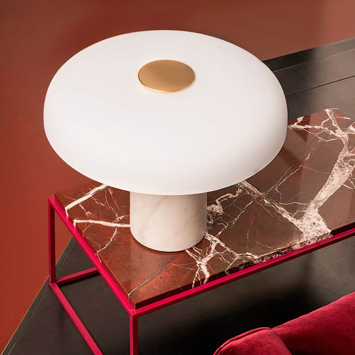 Modern Table Lamp Black Marble Glass Design - Product detail 15