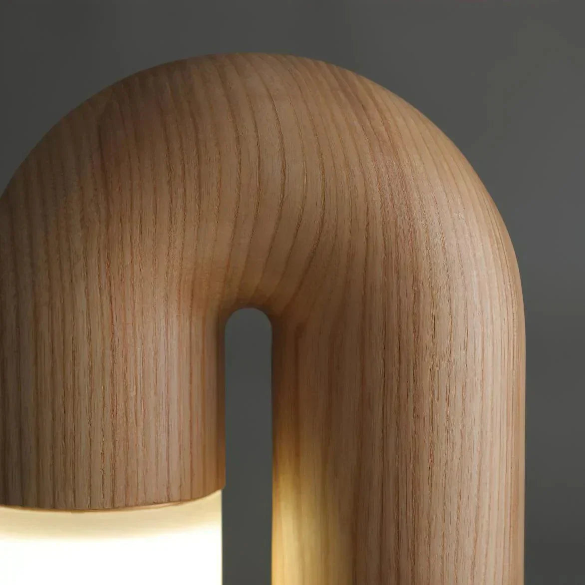 Minimalist Table Lamp Natural Wood Arch Design - Product detail 6