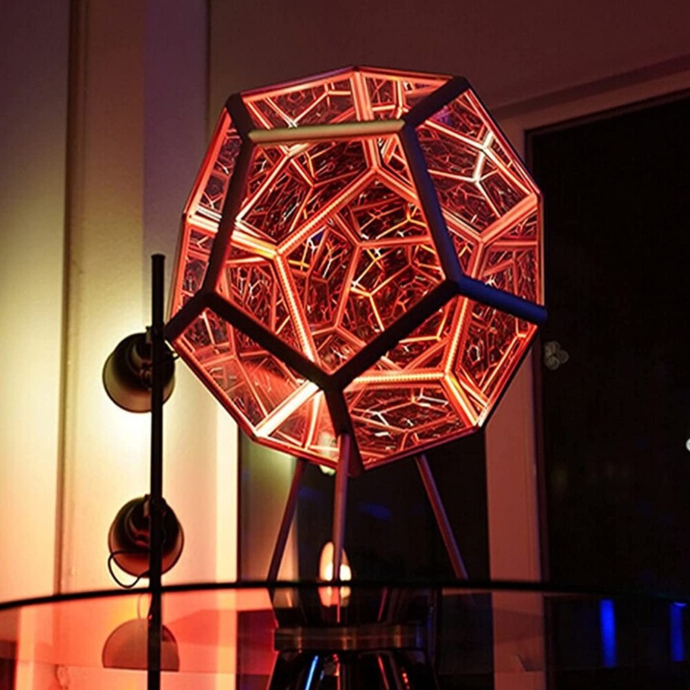 Geometric LED Lamp  Multi-Color Infinity Pattern - Detailed view