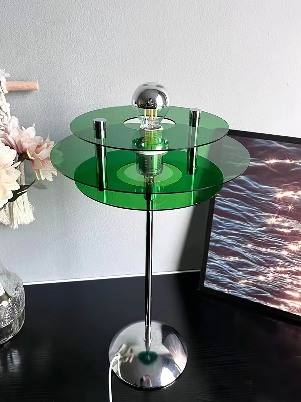 Modern Geometric Table Lamp Orange Acrylic Disc Design - Product detail 20
