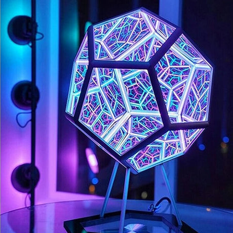 Geometric LED Lamp  Multi-Color Infinity Pattern - Product showcase