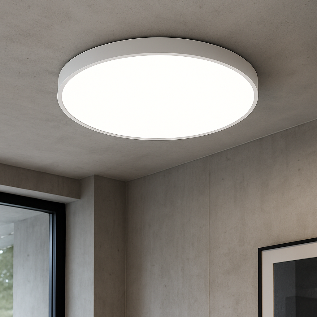Modern Ceiling Light Ultra-Thin Black LED Fixture - Detailed view