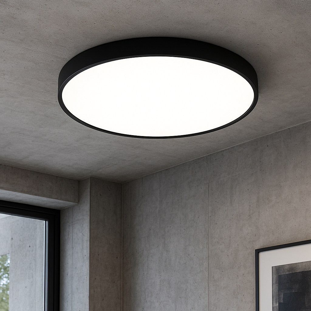 Modern Ceiling Light Ultra-Thin Black LED Fixture - Product detail 5