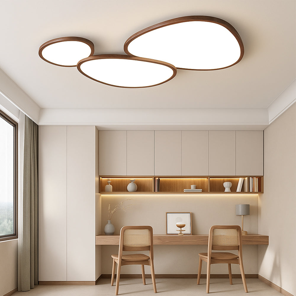 Modern Wooden Ceiling Light Ultra Thin Oval LED Panel - Product detail 5