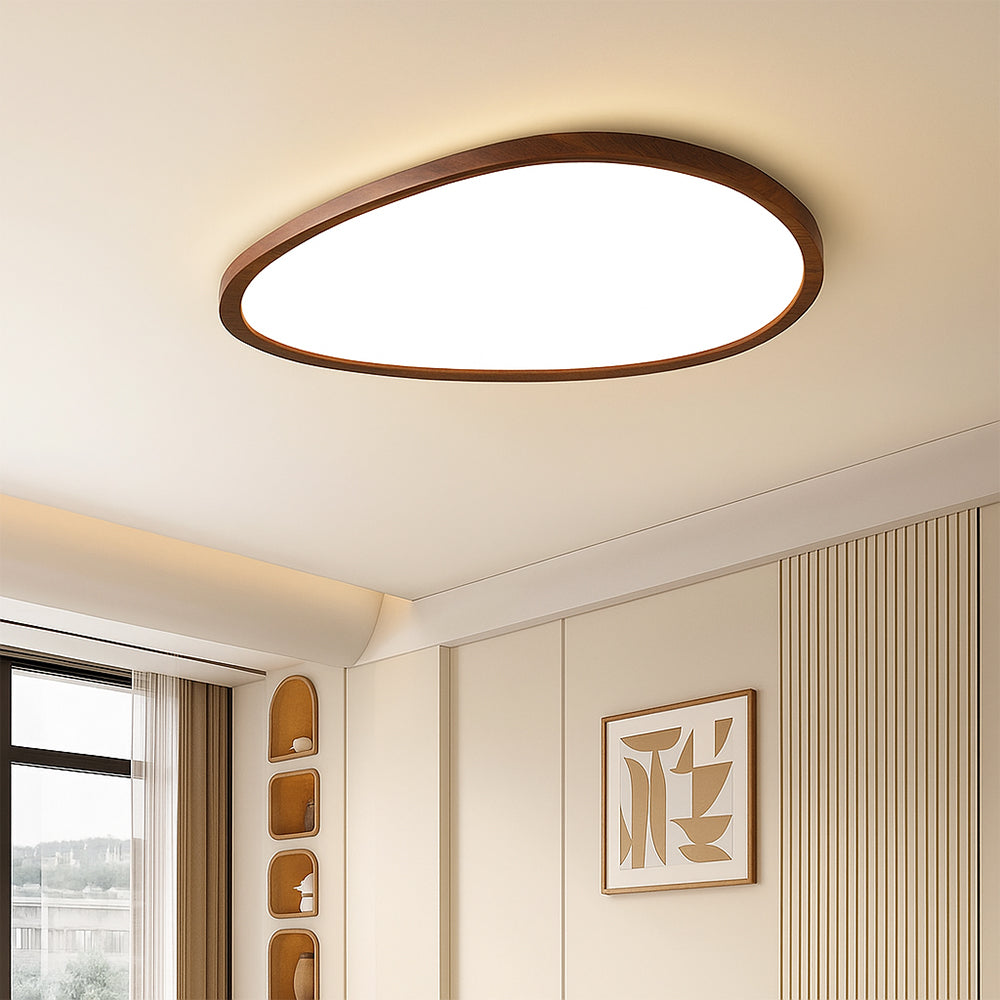 Modern Wooden Ceiling Light Ultra Thin Oval LED Panel - Product detail 6