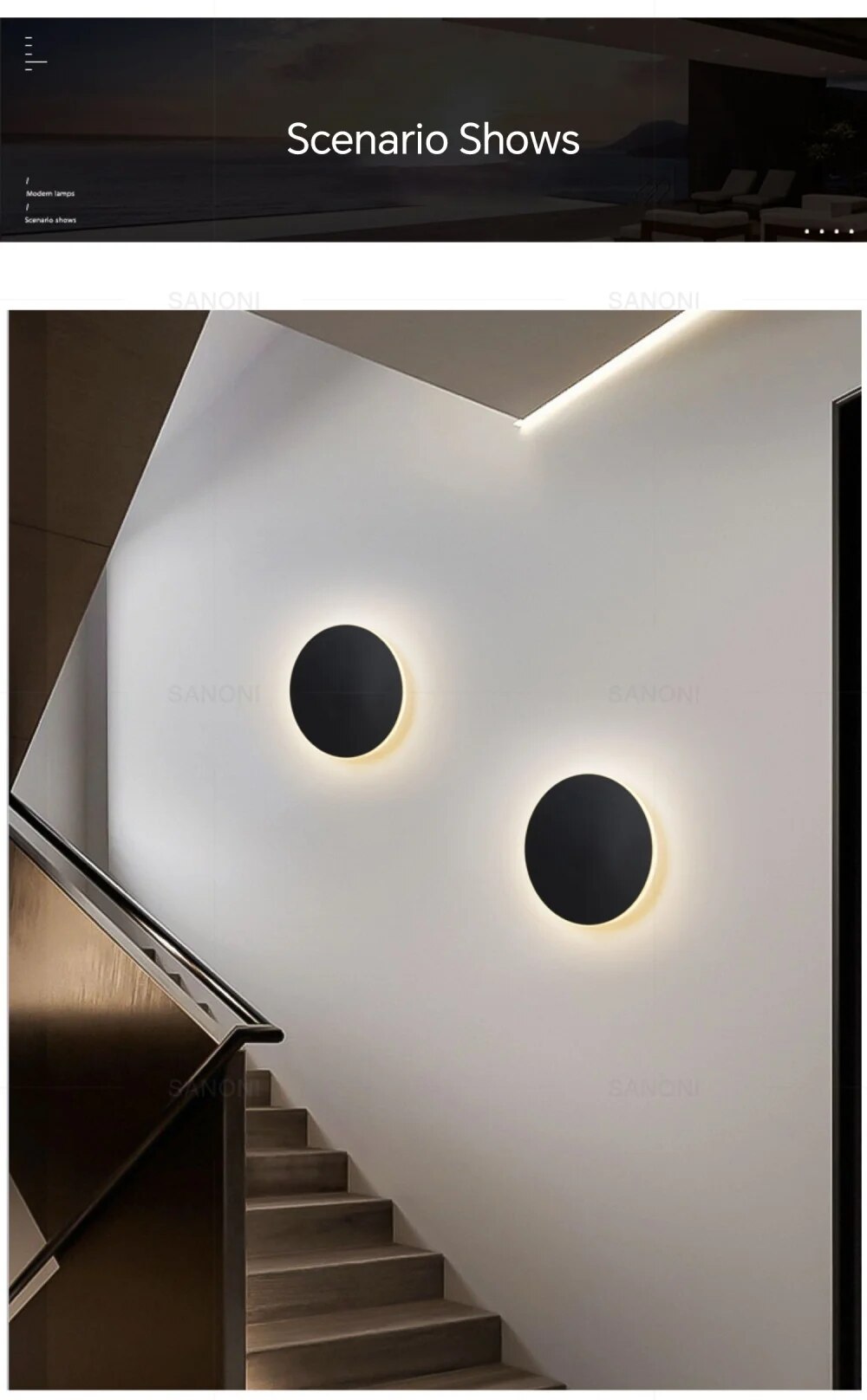 Modern LED Wall Light Circular Backlit Design - Product detail 6
