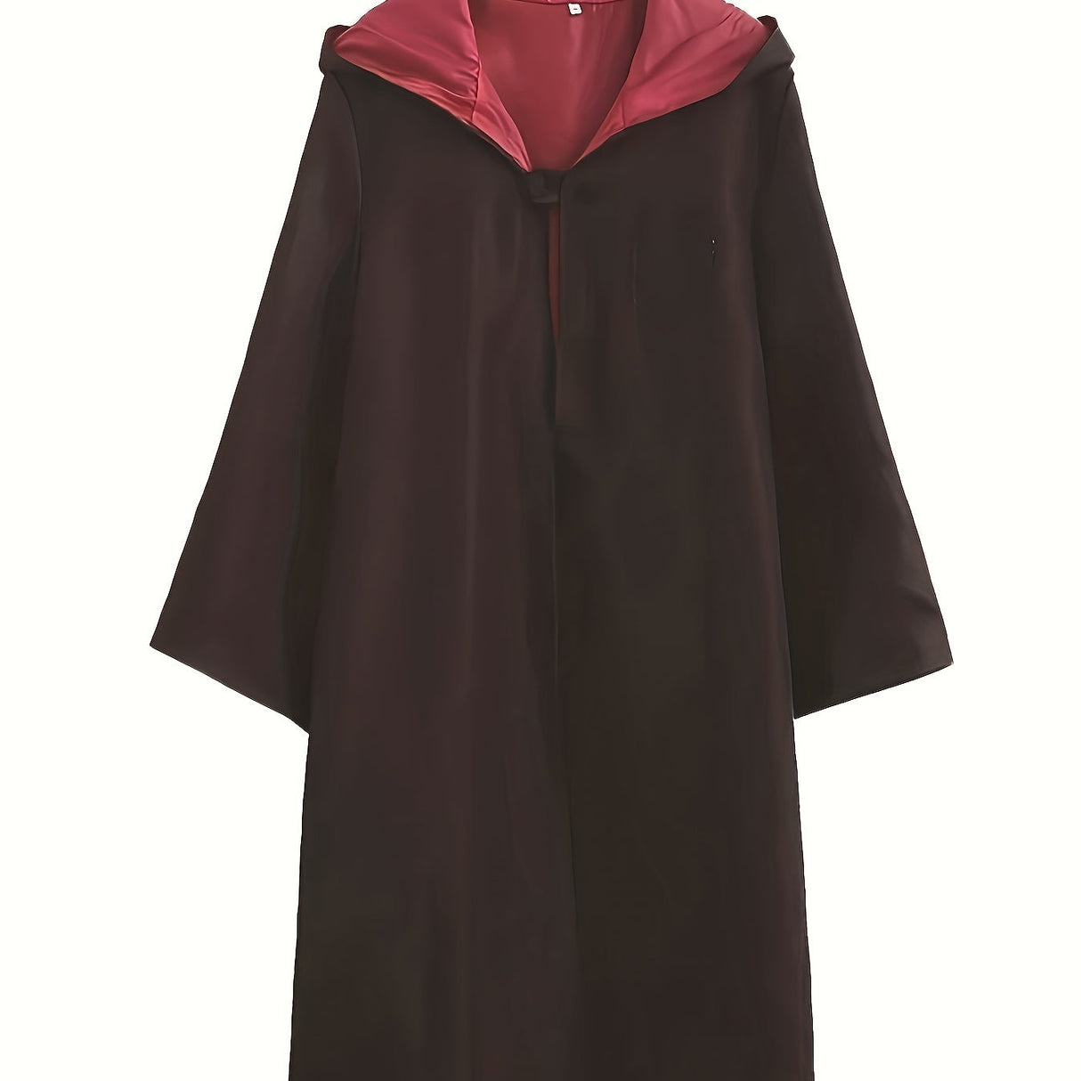 Hooded Halloween Robe  Reversible Brown and Red Design - Detailed view
