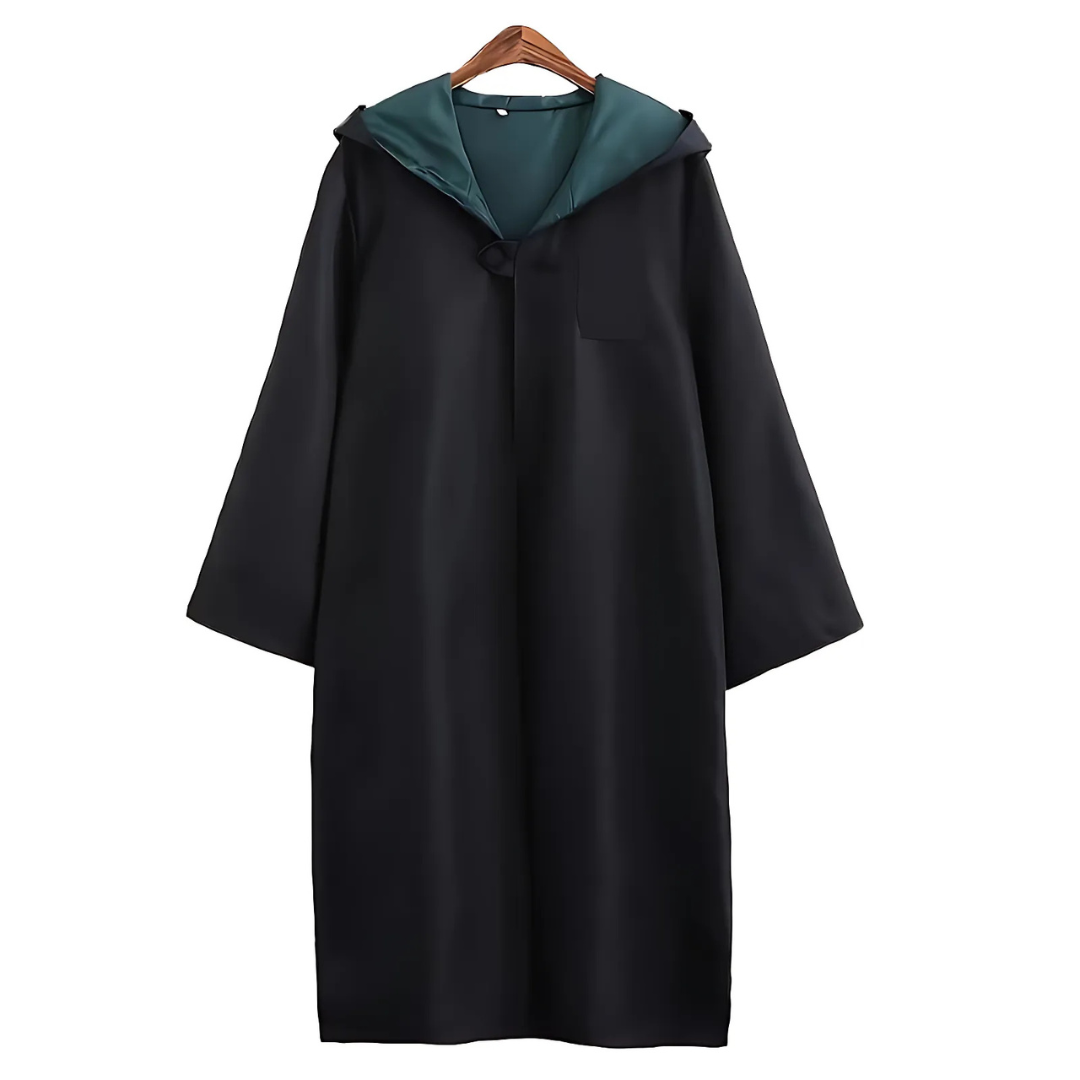 Hooded Halloween Robe  Reversible Brown and Red Design - Product example