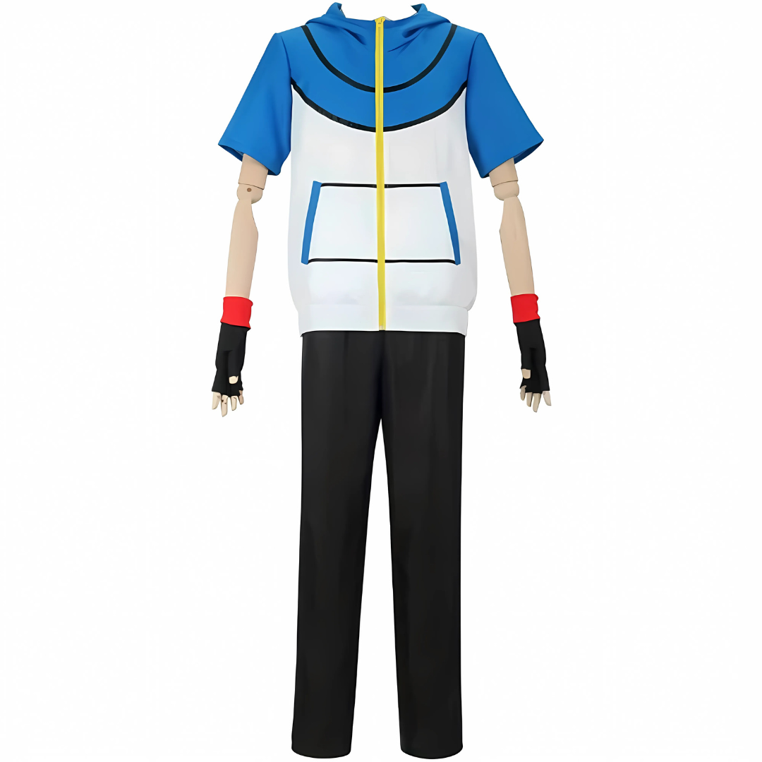 Anime Trainer Costume Set Blue White Short Sleeve Collection - Product detail 4
