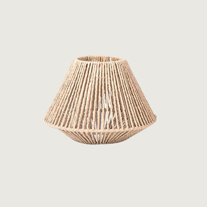 Geometric Wooden Ceiling Light Natural Jute Rope Design - Product showcase