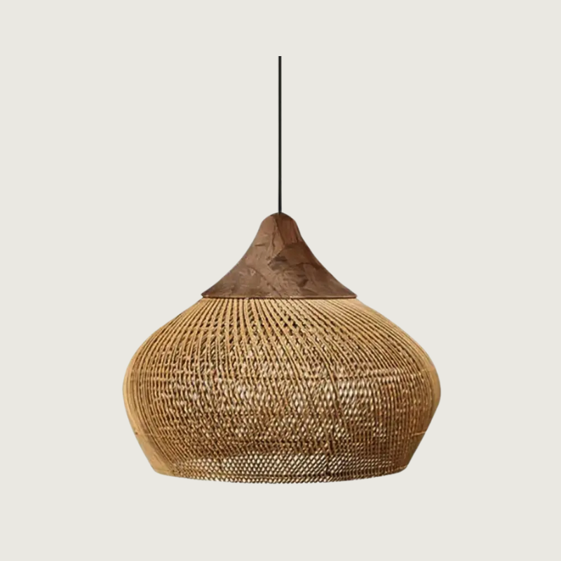 Rattan Pendant Light  Natural Woven Shade Design - Product showcase