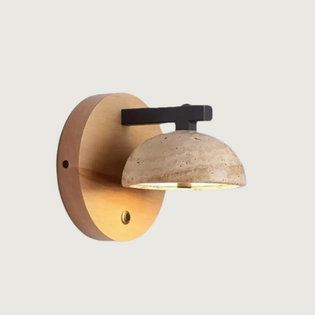 Modern Wall Sconce  Concrete Dome Metal Base - Product showcase