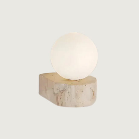 Modern Wall Sconce  Marble Base Globe Light - Product showcase
