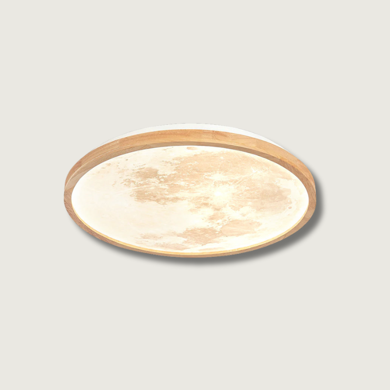Modern LED Ceiling Light Natural Wood Frame Design - Product showcase