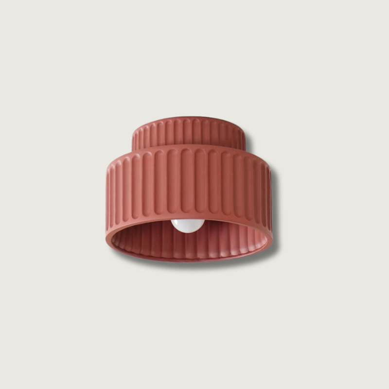 Modern Ceiling Light Ribbed Cylindrical Design - Product showcase