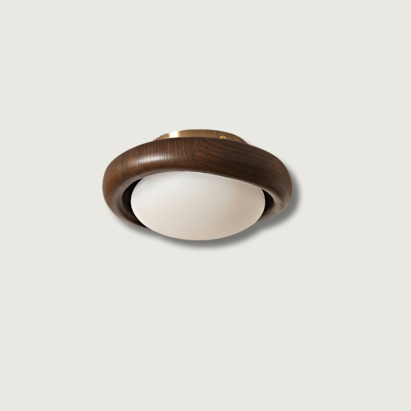 Modern Wooden Ceiling Light Minimalist Globe Design - Product showcase