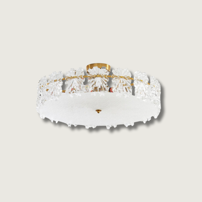 Crystal Ceiling Light Snowflake Glass Design - Product showcase