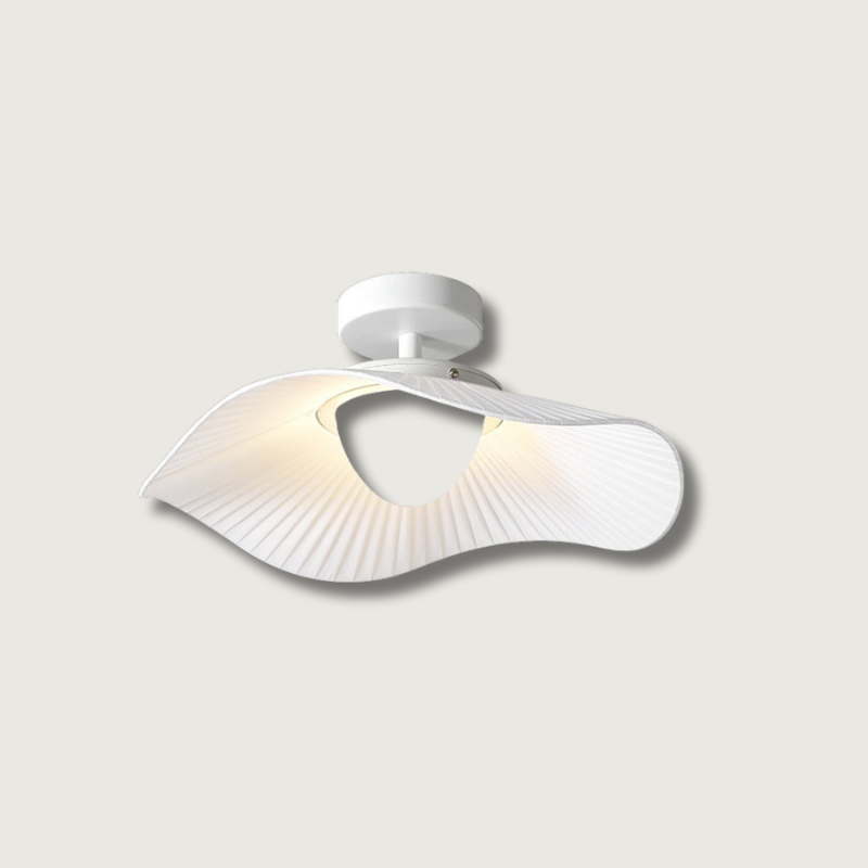 Modern Ceiling Light Pleated Wave Design with Warm Glow - Product showcase