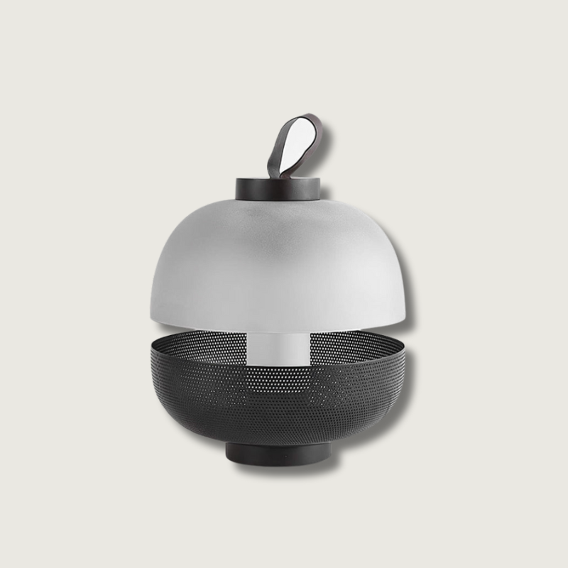 Modern Table Lamp Mesh Metal and Frosted Glass Design - Product showcase