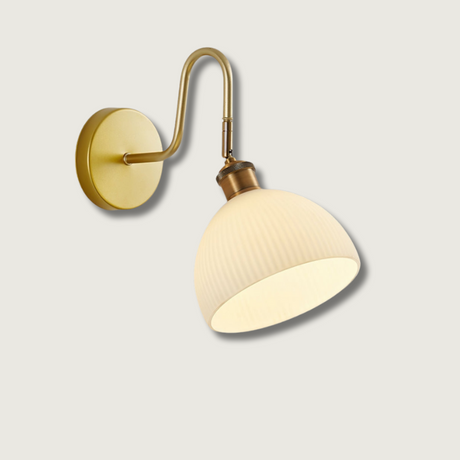 Modern Wall Sconce  Brass Finish With Glass Shade - Product showcase