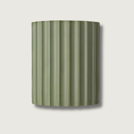 Modern Wall Sconce  Fluted Resin Shade Design - Product showcase