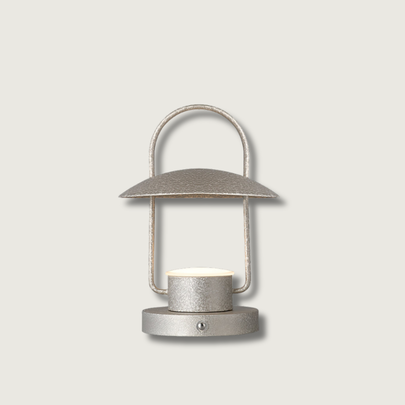 Portable LED Table Lamp Rechargeable Metal Lantern Design - Product showcase