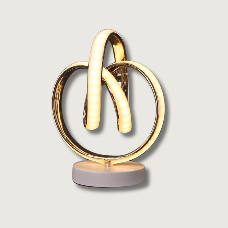 Modern LED Table Lamp Spiral Aluminum Design - Product showcase