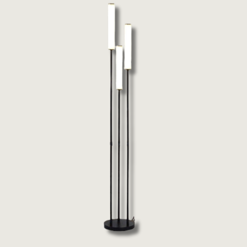Modern LED Floor Lamp Triple Light Aluminum Design - Product showcase